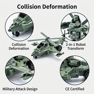 Nouveauté 2025 : <span class=keywords><strong>Jouet</strong></span> militaire avion de chasse à déformation automatique, à inertie, à pousser et à coller, vente en gros - Product Image 4