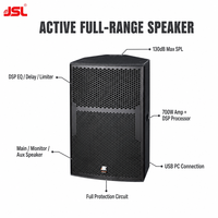 Enceinte PA active JSL TC-12 de 12 pouces, 2 voies, DSP, moniteur de scène, 400W, 130dB, système de sonorisation pour bars, clubs, églises, auditoriums