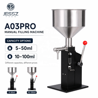 Machine de remplissage manuelle A03 pour boissons, parfums, eau, cosmétiques, crèmes, huiles, miel, pâtes et liquides, idéale pour les petites entreprises