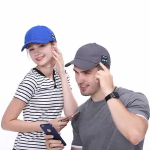 고품질 제조 스마트 모자 Blueteeth 5.0 버전 fashional 야구 스포츠 태양 헤드폰 모자 남성 여성