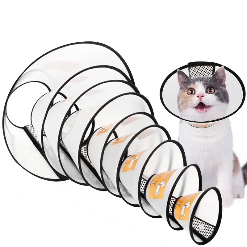 Anti Bite Surgery Protection Cover Wound Healing Cat Dog Cone Collar For After Surgery Pet Collar Neck Cone Recovery Collar