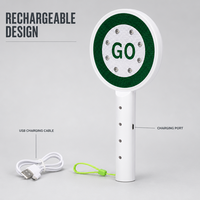 Panneau de signalisation routière LED rechargeable avec lampe torche intégrée pour la sécurité extérieure