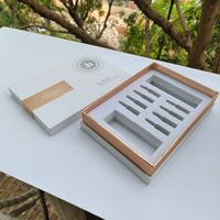 Kit de maquillage personnalisé en usine en Chine boîte-cadeau boîte de rangement cosmétique avec papier d'art en mousse EVA boîte de luxe en feuille d'estampage à chaud