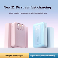 Usine en gros haute capacité PD20W chargeur banques d'alimentation 22.5W charge rapide 20000Mah intégré 3 câbles de charge batterie externe