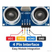 Module de capteur de distance ultrasonique HC-SR04 HCSR04 SR04 3.3V 5V pour évitement d'obstacles de robots et projets STEM – Vente en gros