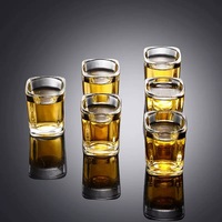 Vasos de Cristal sin Plomo al por Mayor, Estilo Clásico Moderno, Mini Vaso Resistente, Personalizable con Logotipo, Decoración Láser, para Bar en Casa
