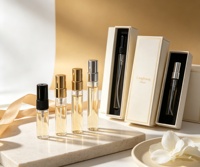 Vente flash - Mini flacon de parfum 2ML 3ML 5ML 10ML avec pompe à vaporiser à vis, flacon de parfum de voyage en verre transparent, boîte personnalisée