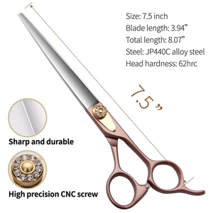 Ciseaux de barbier professionnels de nouvelle conception, ciseaux à cheveux en acier inoxydable, ciseaux de salon manuels et ciseaux de coupe de cheveux pour usage domestique - Product Image 3