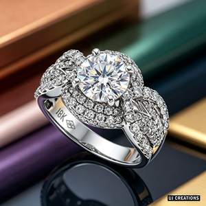 <b>Custom</b> S925/10K/14K/18K Solid Gold 1.00 Carat VVS-VS Quality Round Lab Grown Brilliant Cut Diamond Wedding <b>Ring</b> - Product Image 2