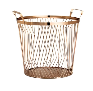 Metal Wire Storage Basket with Handles <b>Decorative</b> Multipurpose Organizer Basket <b>for</b> Kitchen Living <b>Room</b> Bedroom <b>Laundry</b> Home - Product Image 1