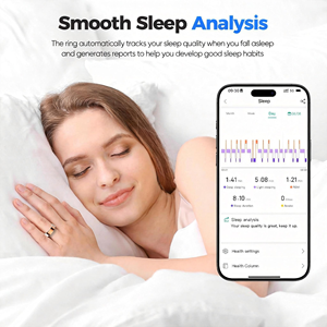 タイマー付き睡眠管理機能搭載、調整可能な<span class=keywords><strong>Bluetooth</strong></span>スマートバイブレーション機能付き、新電源式電子スマートリング（健康用） - Product Image 4