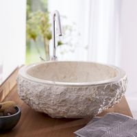 Newstar naturel Beige travertin marbre pierre évier salle de bain éviers bassin marbre lavabo évier