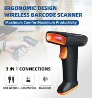 Lecteur de codes QR sans fil Scanner à main à lecteur QR Code/PDF417 pour supermarché