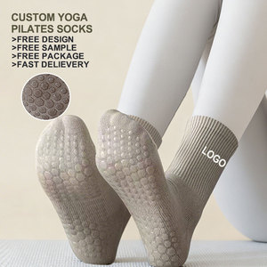 Calzini Antiscivolo Personalizzabili per Yoga e Pilates, in Cotone Lavorato a Maglia, per Donna, Sport Indoor, con Logo Personalizzato - Product Image 1