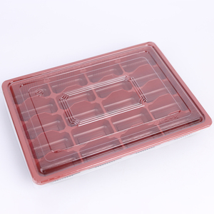 18/20 Compartments Disposable Food Grade PP Frozen Dumpling Tray Microwave Stackable Blister Takeaway Dumpling Packaging Box