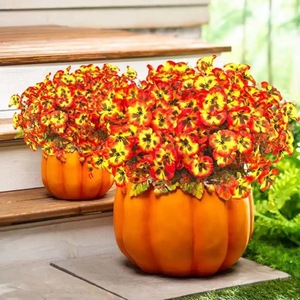 Fabricant transfrontalier de fleurs artificielles en soie, pâquerettes, décoration d'extérieur pour l'automne, 100 pièces, mélange orange et jaune - Product Image 2