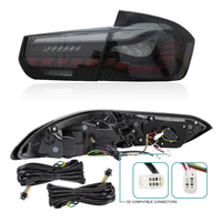 Pour Série 3 F30/F35/F80 2013-2018 Feux arrière LED OEM avec double écailles de dragon - Ajustement universel Lentille rouge/fumée