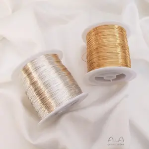 RTS gros 14k plaqué or fil de cuivre rouleau bijoux à bricoler soi-même fil pour Bracelet collier accessoires