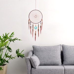 Grand No.46 Tenture Murale Boho <span class=keywords><strong>Attrape</strong></span>-Rêves Plume Faite À La Main Pour La Maison Salon Décoration - Product Image 3