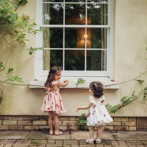 Vêtements pour enfants et bébés en gros, vêtements pour enfants brodés personnalisés, robe de fête à fleurs pour petites filles - Product Image 3