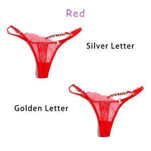 Intimo Femminile Personalizzato con Logo, Perizoma Trasparente, Slip Ricamati da Donna con Strass e Lettere, Tanga con Nome - Product Image 6