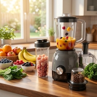 Mixeur-Blender Électrique Multifonctionnel 500W au Design Simple, Certifié CE, avec Bol en Plastique et Lame en Acier Inoxydable – Offre Spéciale