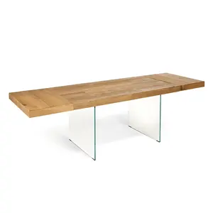 Recién llegado, muebles de lujo, mesas de comedor, mesa de comedor de hotel rectangular, muebles acrílicos de 4 6 plazas, mesa de comedor de madera