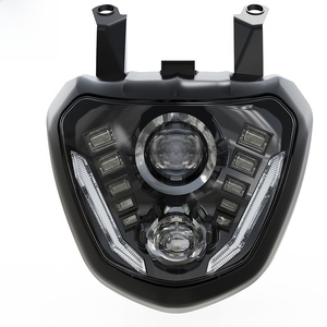 Phares <span class=keywords><strong>LED</strong></span>, ensemble de phares avant <span class=keywords><strong>LED</strong></span> avec feux de jour, compatible avec Yamaha <span class=keywords><strong>MT</strong></span> <span class=keywords><strong>07</strong></span> FZ <span class=keywords><strong>07</strong></span>, lampe modifiée pour moto - Product Image 1
