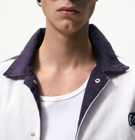Veste en jean personnalisée pour hommes, vêtements de mode pour hommes, veste de course en jean avec impression au dos, veste coupe-vent