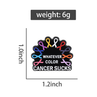 Quelle que soit la couleur du cancer suce combat émail broche Cancer rubans Badge bijoux de soins infirmiers
