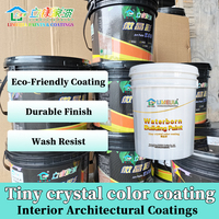 Peinture décorative artistique Limeijia Tiny Crystal Color Coating, riches options de couleurs, résistante aux taches, application facile pour les hôtels