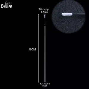 Hellblau schwarz lange Spitze dicke ultra feine Einweg biegbare Wimpern Wimpern Mikro bürste Mikro bürste Applikator Werkzeug