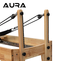 Reformer de Pilates en bois de chêne réglable, durable et de qualité supérieure pour studio de Pilates et entraînement complet du corps