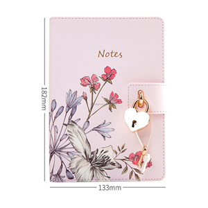 Agenda de sublimación personalizada, diarios de cuero, diario con cerradura - Product Image 1