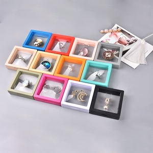 Bán Buôn Trong Suốt Pe Phim <span class=keywords><strong>3D</strong></span> Nổi Khung Đồ Trang Sức Hiển Thị Trường Hợp Rõ Ràng Acrylic Treo Đồ Trang Sức Bông Tai Hộp Bao Bì - Product Image 2