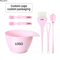 Wanmei OEM/ODM Outils de coloration capillaire pour salon, Ensemble brosse et bol pour teinture, Cuillère mélangeuse et pinces pour coiffure