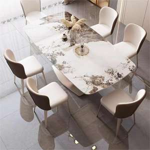 Muebles para el Hogar, Mesa de Centro Versailles de Cuero, Estilo Capitán, Contemporáneo, Moderno, Ligero, de Lujo, de Metal, para Sala de Estar - Product Image 4