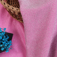 Tissu jacquard à carreaux en polyester tricoté avec lurex argenté métallisé, fil de tinsel extensible personnalisé pour t-shirts et tapisserie