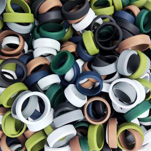 Nouveau Modèle Bagues de Mariage en Silicone pour Hommes Tendance Protège-Doigts Logo Personnalisé Accepté Bagues en Silicone pour Sport et Gym - Product Image 4