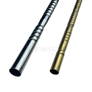 공장 가격 AISI 201 Inox 금속 튜브 19mm 25.4mm Ornamantal 다채로운 스테인레스 스틸 양각 디자인 파이프