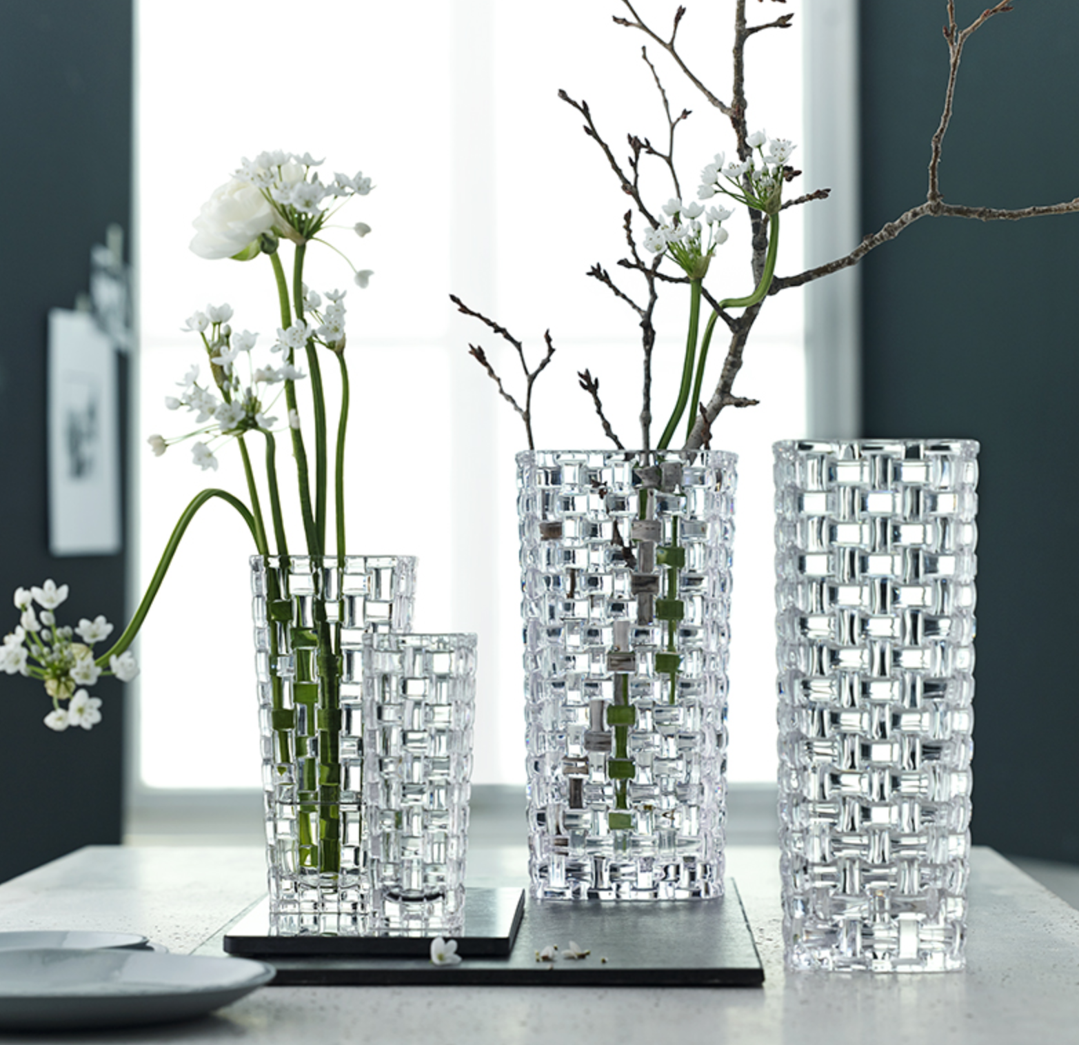 Moderne Nieuwe Type Unieke Glazen Vazen Bruiloft Middelpunt Glas Bloem Vaas Tall Omkeerbare Clear Crystal Vaas 24Inch