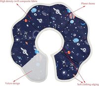 Collar Isabelino Ajustable de Esponja Suave con Diseño de Estrellas Azules para Gatos y Perros, Cómodo Collar Protector de Cuello para Mascotas en Recuperación