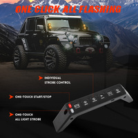 Panel Kontrol Aux sistem relai sirkuit 720W dengan 6 tombol 24V lampu Pod Led bilah lampu 6 gang panel sakelar 12V untuk Jeep Wranger JL
