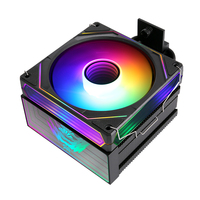 Ventilateur CPU QiuzAim AM5/X99 silencieux 1700/2011 avec dissipateur thermique à 4 tubes en cuivre, ventilateur ARGB prismatique 120 mm, 5v3 broches PWM, refroidissement par air 1150, émission de lumière I5
