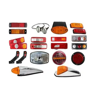 Lampu belakang Led untuk truk, lampu ekor Led truk bulat 4 inci, lampu sein Led 12v 24v