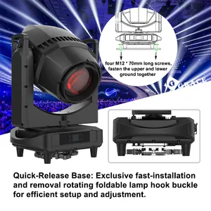 Igracelite 440W IP66 RGBW Beam Moving Head Light Outdoor Stage Concert Event