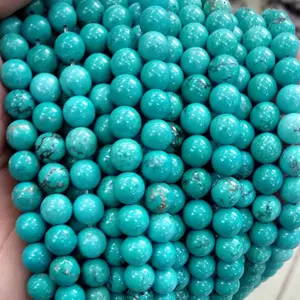 Maken Mala Kralen 2024 Groothandel Natuurlijke Edelsteen 4 Mm 6 Mm 8 Mm 10 Mm 12 Mm Turquoise Stenen Kralen