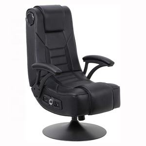 Venta caliente Respaldo Subwoofer Reposabrazos acolchado Reposacabezas Altavoces montados Pc Oficina Computadora Gaming Silla con Pedestal redondo - Product Image 1