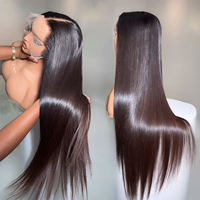 Perruques de cheveux naturels vierges transparentes, toutes couleurs, extra longues, lisses, vietnamiennes, sans colle, avec dentelle frontale française