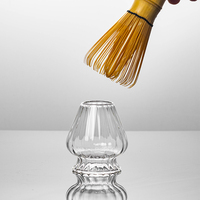 Support en verre pour fouet à matcha, style Japandi, écologique, qualité alimentaire, résistant à la chaleur, logo personnalisable